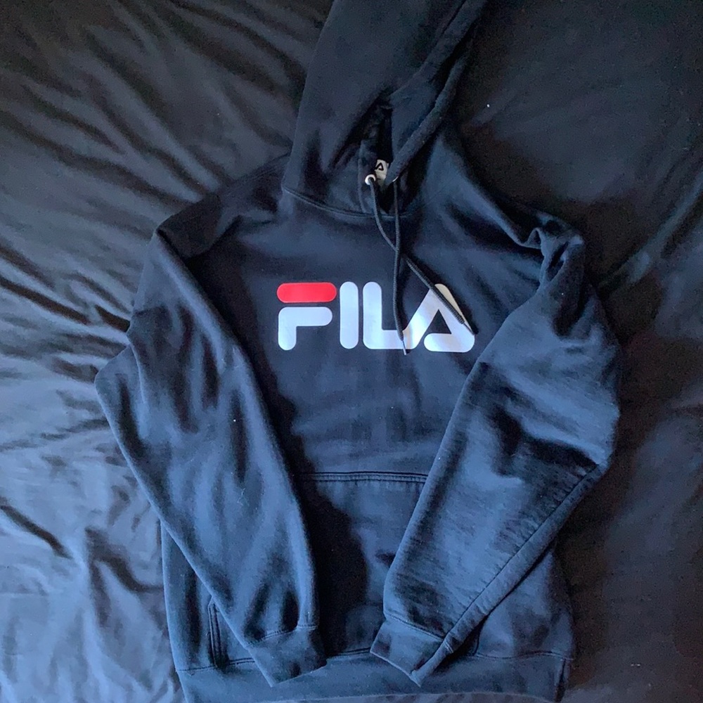 Mens Black Fila hoodie